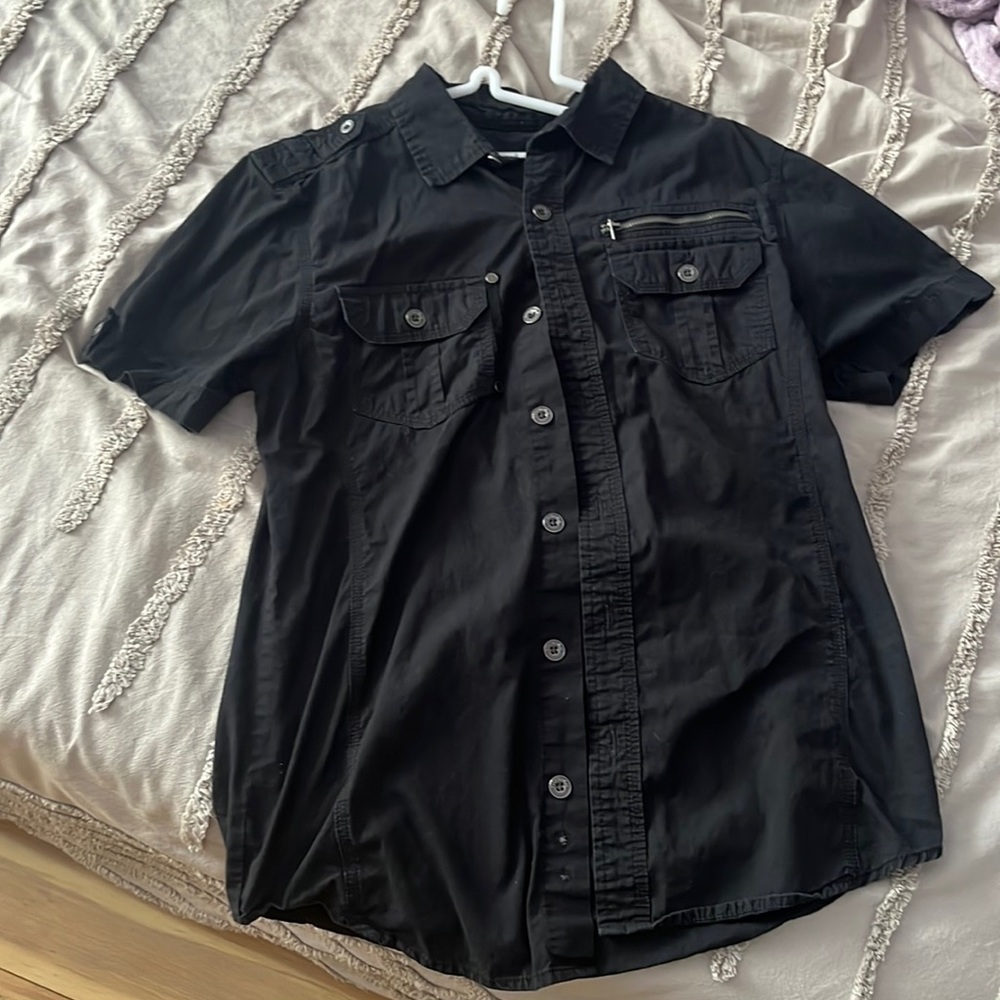 Black button up shirt